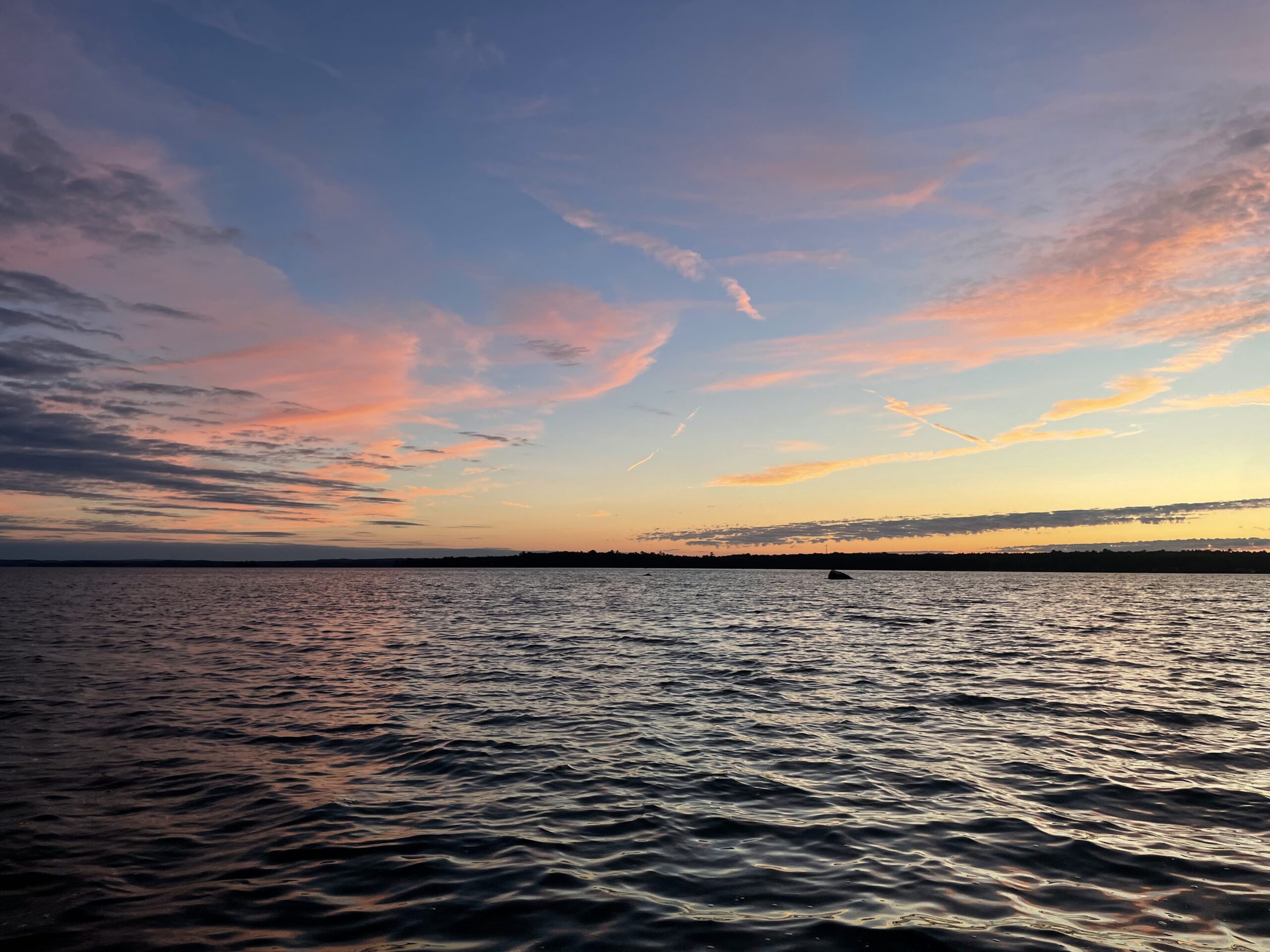 sunset dock view